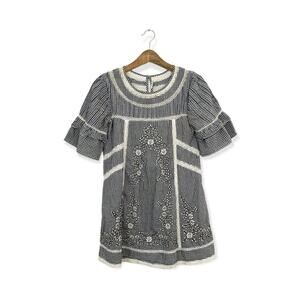 Free People Black & White Sunny Day Shirt Dress Size XS